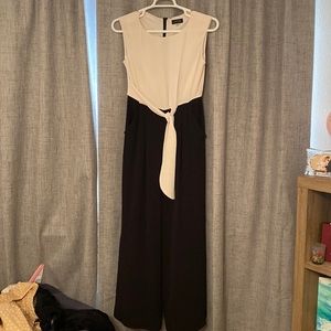 Cream and Black Jumpsuit.